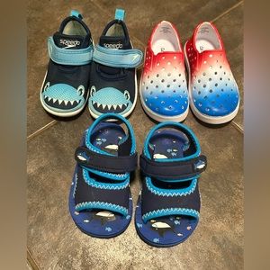 3 pairs of summer shoes for toddler boy size 5/6